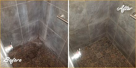 This Shower in Catalina Foothills AZ Was Beautifully Restored by Our Tile  and Grout Cleaners