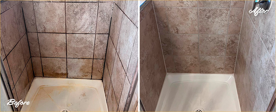 This Shower in Catalina Foothills AZ Was Beautifully Restored by Our Tile  and Grout Cleaners